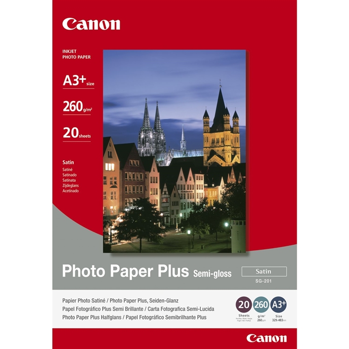 Canon Photo Plus Semi-Gloss 260g/m² - A3+, 20 listy 
