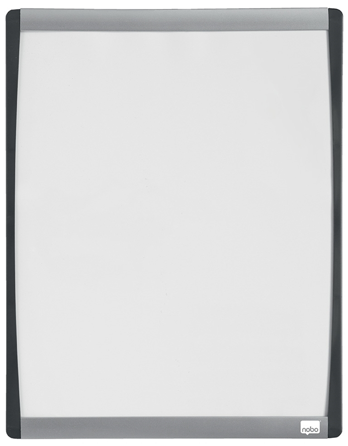 Nobo WB tabuľa s ohnutým rámovým líštom, biela farba, 33,5x28cm.