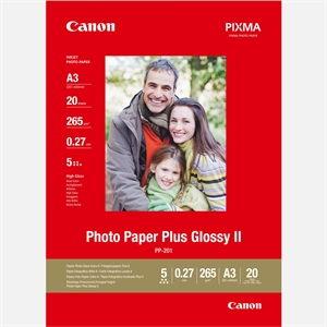 Canon PP-201 Photo Paper Plus II 265g/m² - A3, 20 listy 