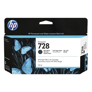 HP 728 130-ml Matt Black Ink systém DesignJet