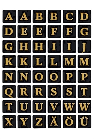 HERMA písmenkové nálepky A-Z 13 x 13 zlato/čierny ks.