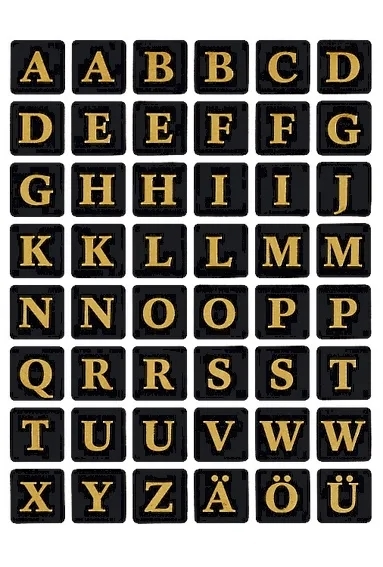 HERMA písmenkové nálepky A-Z 13 x 13 zlato/čierny ks.