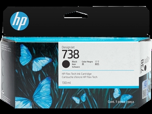 HP 738 130-ml Black Ink Kartuša s črnilom pre DesignJet