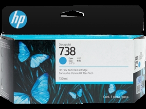 HP 738 130-ml Cyan DesignJet kartuša s črnilom
