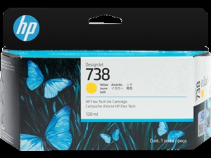 HP 738 130-ml Yellow tlačová kazeta DesignJet