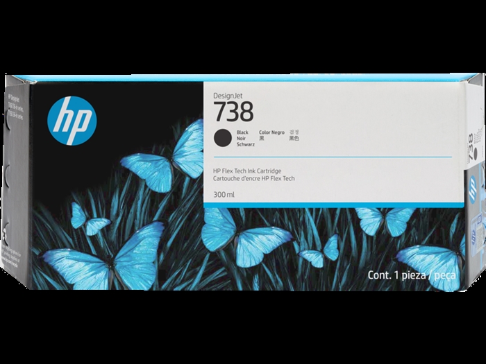 HP 738 300-ml Black Ink Kartuša s črnilom pre DesignJet