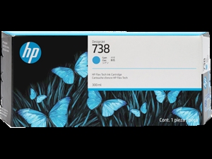 HP 738 300-ml cyan DesignJet Black náplň