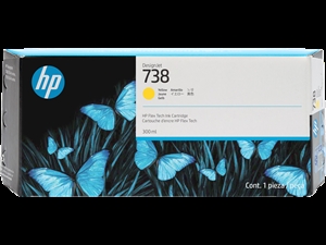 HP 738 300-ml Yellow DesignJet Ink Kartuša s črnilom