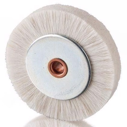 Biely kefečkový koleso pre papier na tlačiarňach Komori a Roland - 60 mm