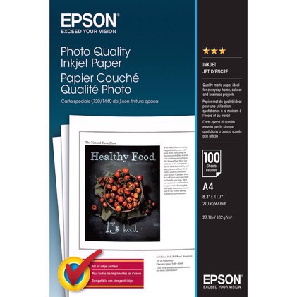 Epson photo quality Inkjet paper 102g/m² - A4, 100 listy 