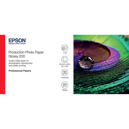 Epson Production Photo Paper Glossy 200g/m² - 24" x 30 metra 