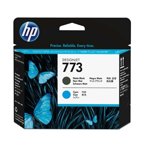 HP 773 Matt black & azúrová tlačová hlava