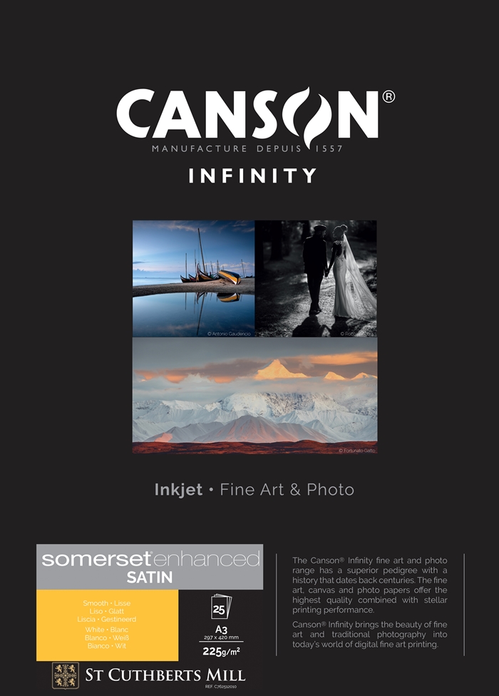 Canson Somerset Enhanced Satin 225 g/m² - A3+, 25 listy