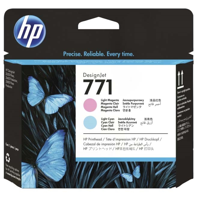 HP 771 Printhlava s Lightm Violetovým/Lightm azúrovým atramentom