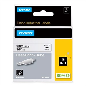 Plese translate to slovak:

Páska Rhino 9 mm x 1,5 m zmršťovacia hadica čierno/biela.