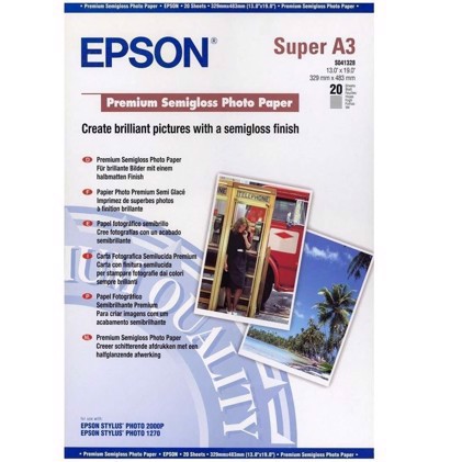 Epson Premium Glossy Photo Paper 255 g, A3+ 20 listy 