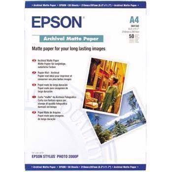 Epson Archival Matte Paper 192 g, A4 - 50 listy 