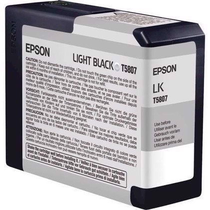 Epson Light Black 80 ml Ink Kartuša s črnilom T5807 - Epson Pro 3800 a 3880
