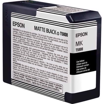 Epson Matt Black inkoust 80 ml kazeta T5808 - Epson Pro 3800 a 3880