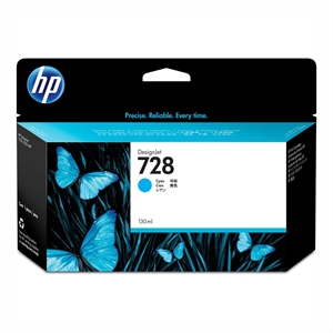 HP 728 130-ml cyan DesignJet kartuša s črnilom