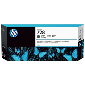 HP 728 300-ml Matt black DesignJet Ink Kartuša s črnilom