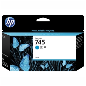 HP 745 cyan kartuša s črnilom, 130 ml