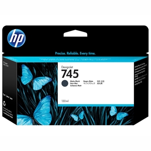 HP 745 Matt black inkoustová kazeta, 130 ml