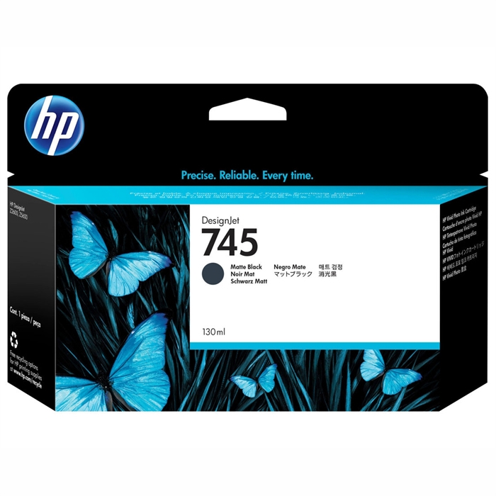 HP 745 Matt black inkoustová kazeta, 130 ml