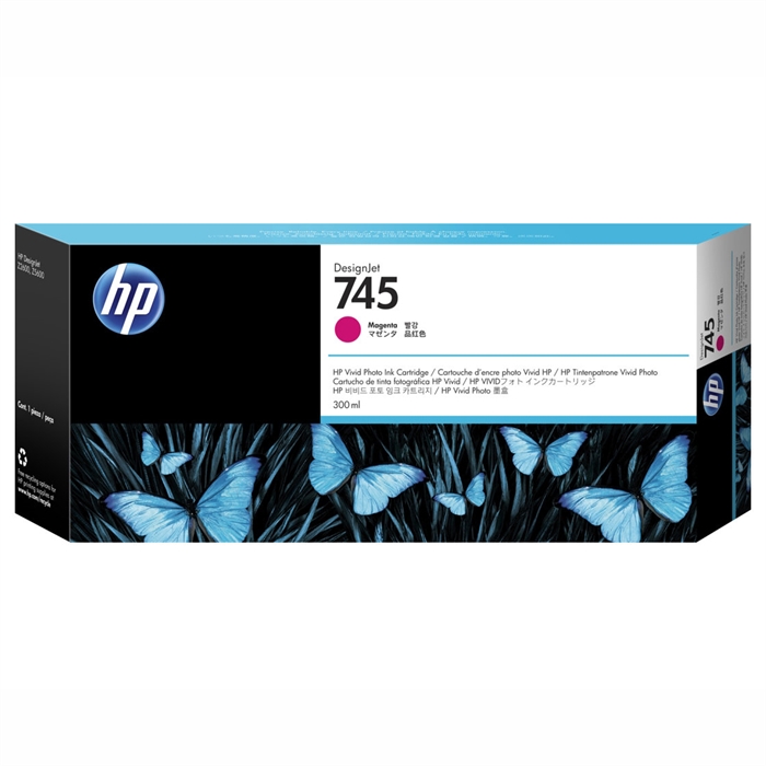 HP 745 magenta kartuša s črnilom, 300 ml