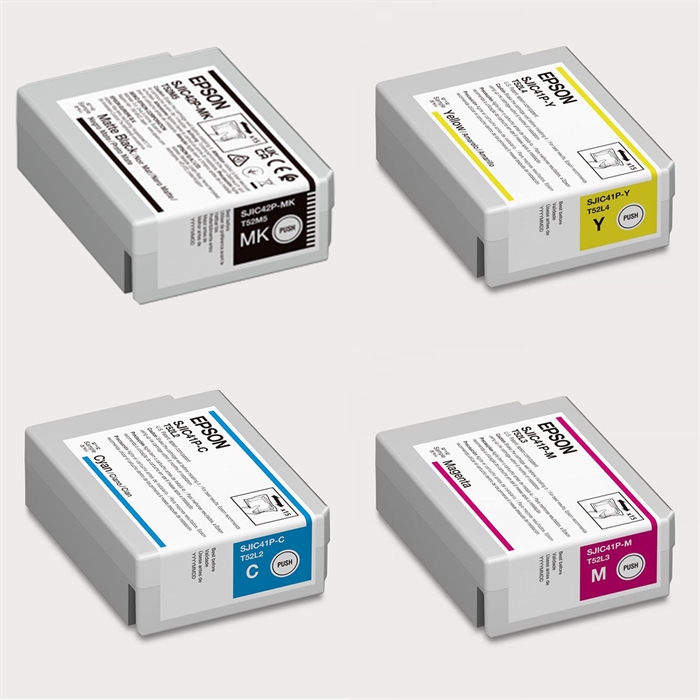 Úplný set atramentových kaziet pre tlačiareň Epson ColorWorks C4000, Matná Black