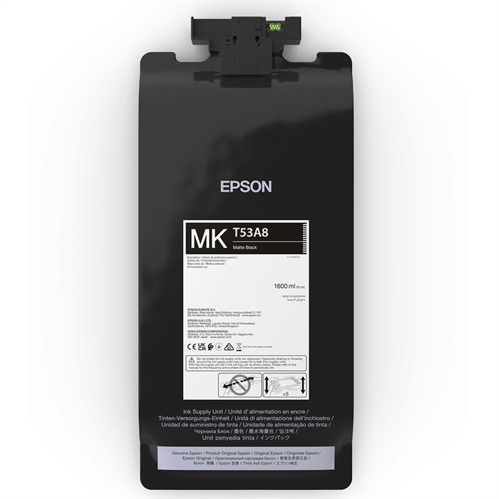 Epson atramentová vreckovka Matt Black 1600 ml - T53A8