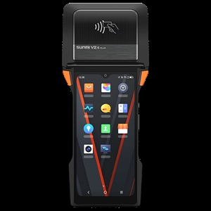 Sunmi V2S Plus - A11, 3GB+32GB, 13MP zadná + 2MP predná kamera, Wifi, 4G, 80mm tlačiareň + tlačiareň na štítky, 2D skener, NFC