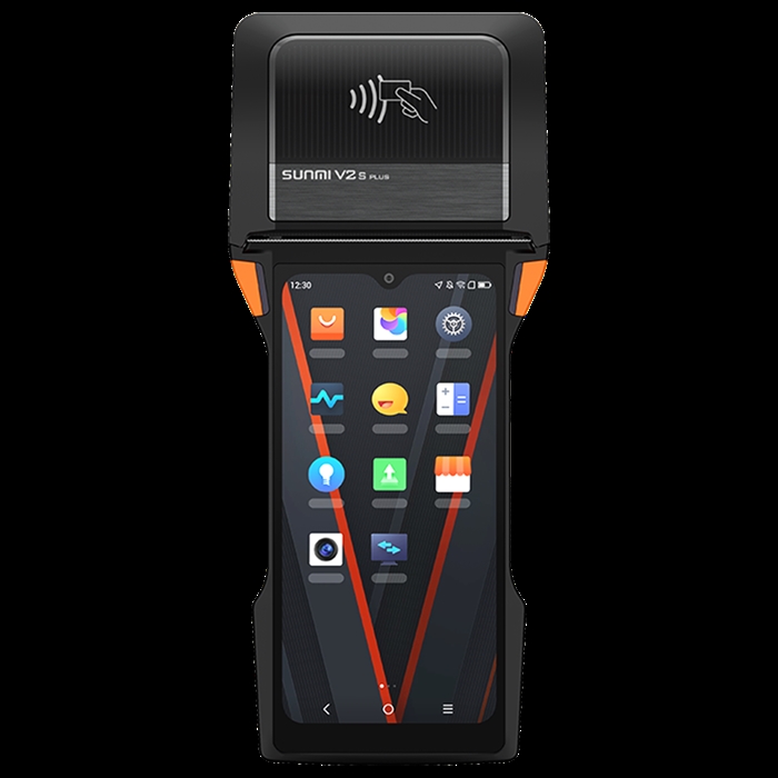 Sunmi V2S Plus - A11, 3GB+32GB, 13MP zadná + 2MP predná kamera, Wifi, 4G, 80mm tlačiareň + tlačiareň na štítky, 2D skener, NFC