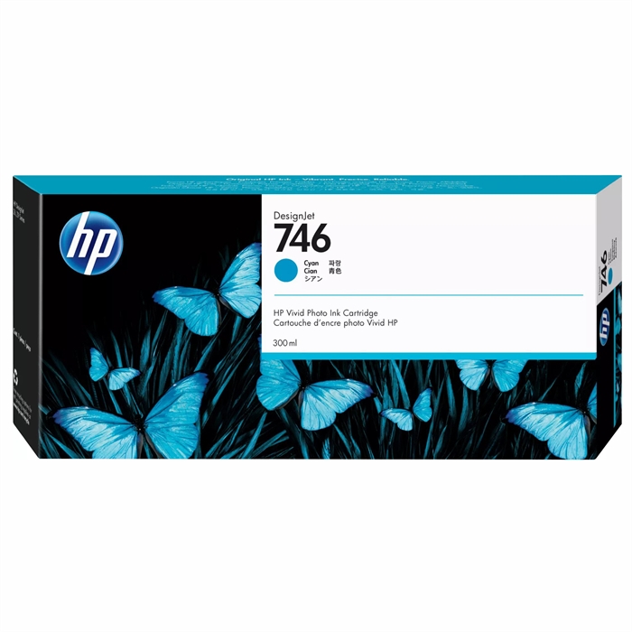 HP 746 300-ml azúrová Ink Kartuša s črnilom pre DesignJet