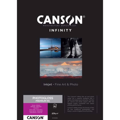 Canson PhotoGloss Premium RC 270 g/m² - A3+, 25 listy 