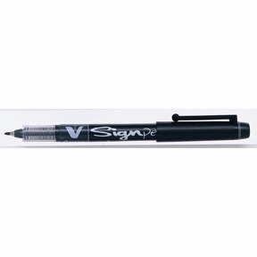 Pilot Filtpen s krytkou V-Signpen 2,0 čierna