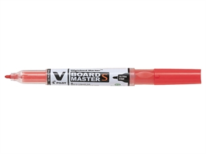 Pilot V Board Master S Ultra Fine kruhový hrot červená.