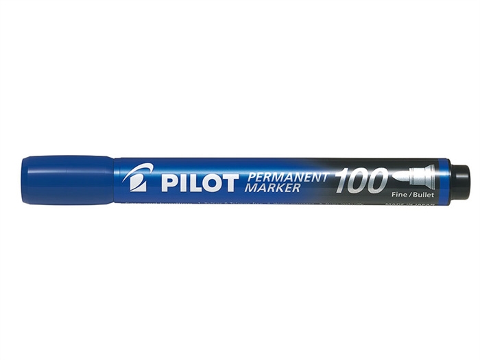 Pilot Marker Permanent 100 kruhový modrý.