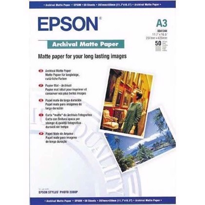 Epson Archival Matte Paper 189 g, A3 - 50 listy 