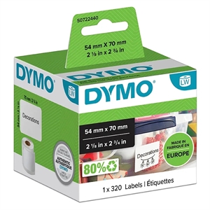 Dymo Label Univerzálne 54 x 70 perm biela (320 ks).