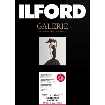 Ilford GALERIE Tesuki-Washi Echizen Warmtone 90 - A3+ deckle edge, 10 listy 