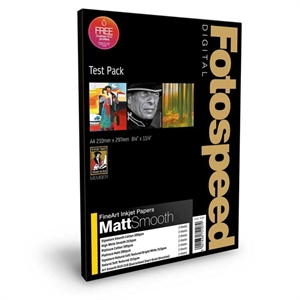 Fotospeed Fine Art Matt Smooth A4 Test Pack, 18 listy