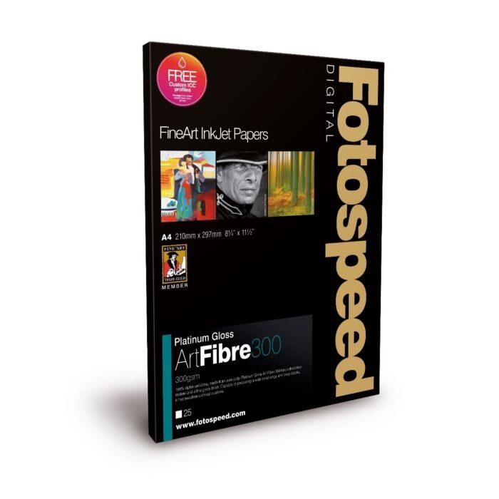 Fotospeed Platinum Gloss Art Fibre 300 g/m² - 5x5", 25 listy