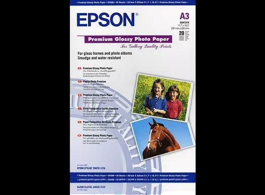 Epson Premium Glossy Photo Paper 255 g/m², A3, 20 hárkov
