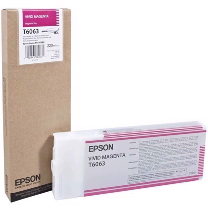 Epson Vivid MagentaT6063 - 220 ml inková náplň pre Epson Pro 4880