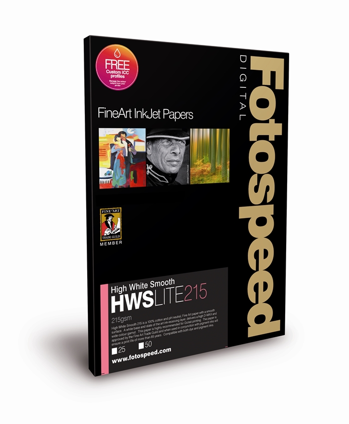 Fotospeed High White Smooth LITE 215 g/m² - A2, 25 listy