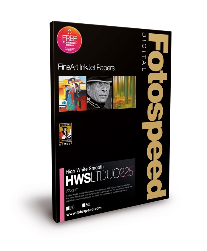 Fotospeed High White Smooth LITE DUO 225 g/m² - A3, 25 listy