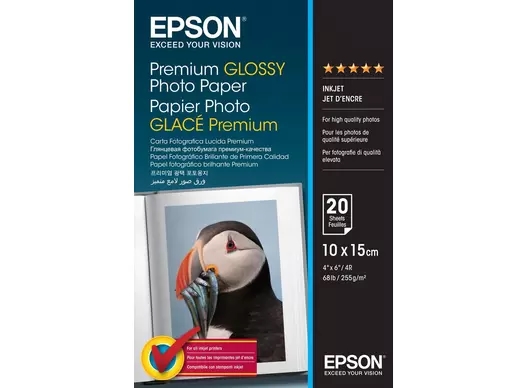 Epson prémiový lesklý fotopapier 255 g/m² - 10x15 cm - 20 hárkov