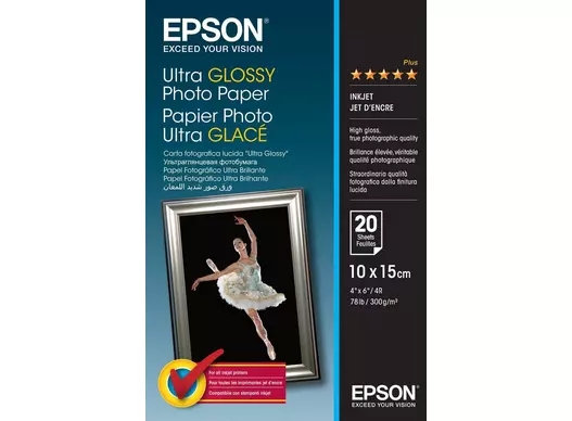 Epson Ultra Lesklý Fotopapier 300 g/m² - 10x15cm - 20 listy