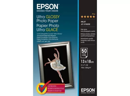 Epson Ultra Lesklý Fotopapier 300 g/m² - 13x18cm - 50 listy